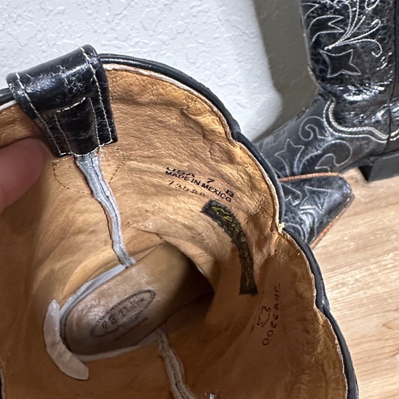 J.B. Dillon black genuine goat leather cowgirl boot - Picture 7 of 9